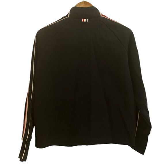 Thom Browne Men’s Navy Cotton Interlocking RWB Stripe Track Zip Up Jacket Small - Picture 4 of 8